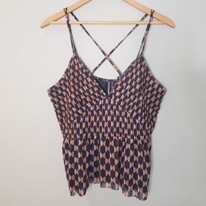 Anthropologie Babydoll Ruched Cami Large